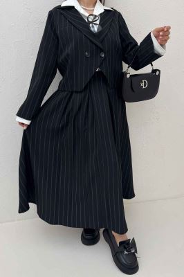 ست کت و دامن بلند بزیاق دیپلمات نیکا