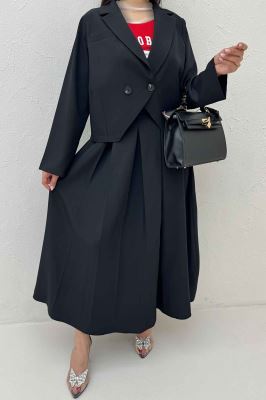 ست کت و دامن بلند بزیاق ملورین