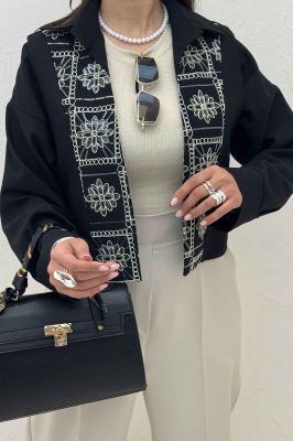 ژیله لینن تیکه سوزن دوزی کد 100 طرح 8