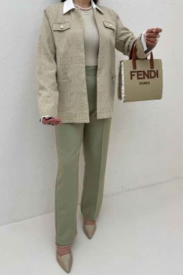 کت ژاکارد دو جیب BELKA