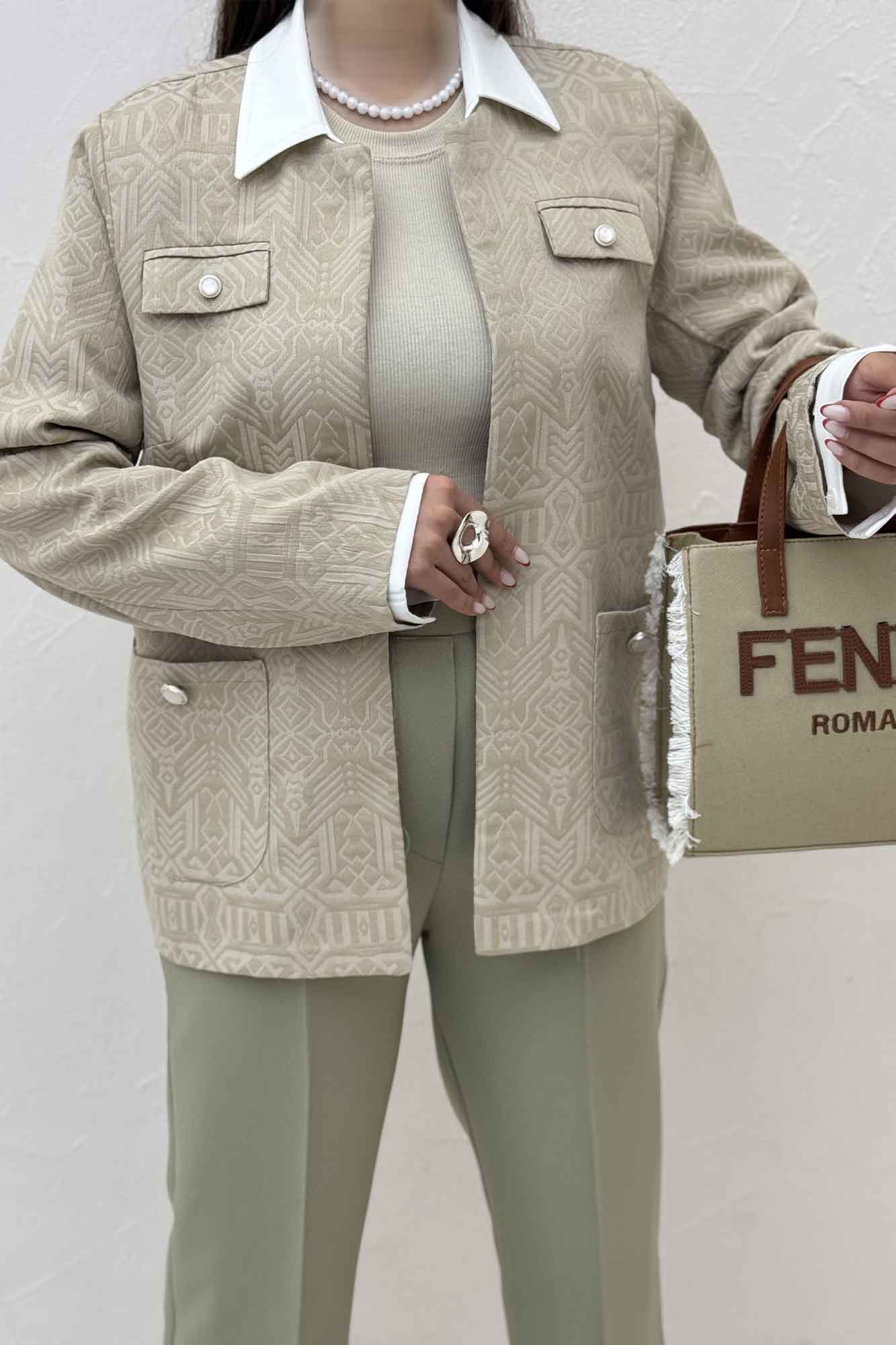 کت ژاکارد دو جیب BELKA