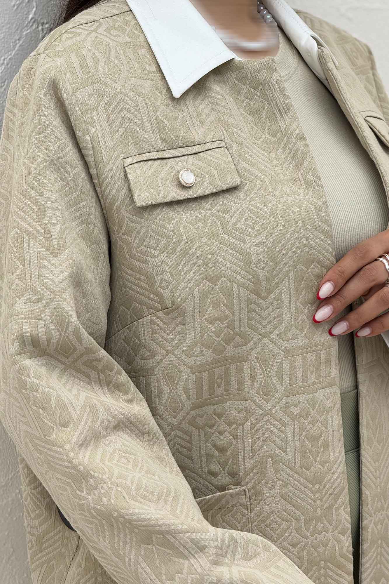 کت ژاکارد دو جیب BELKA