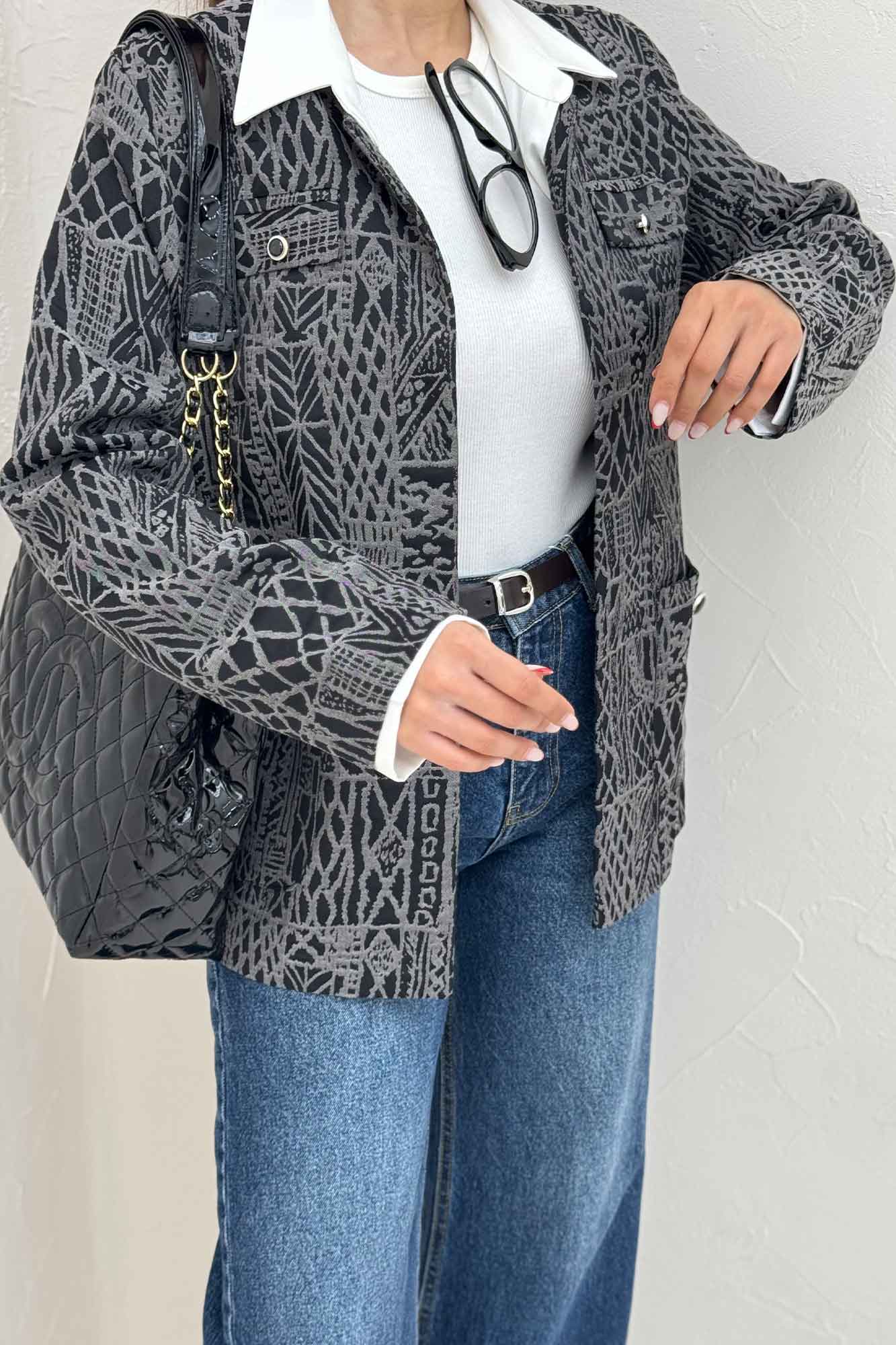 کت ژاکارد دو جیب BELKA