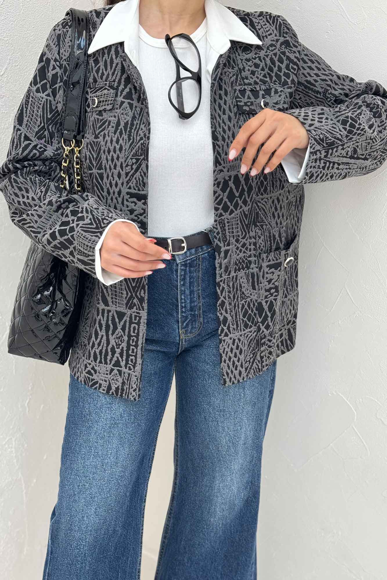 کت ژاکارد دو جیب BELKA