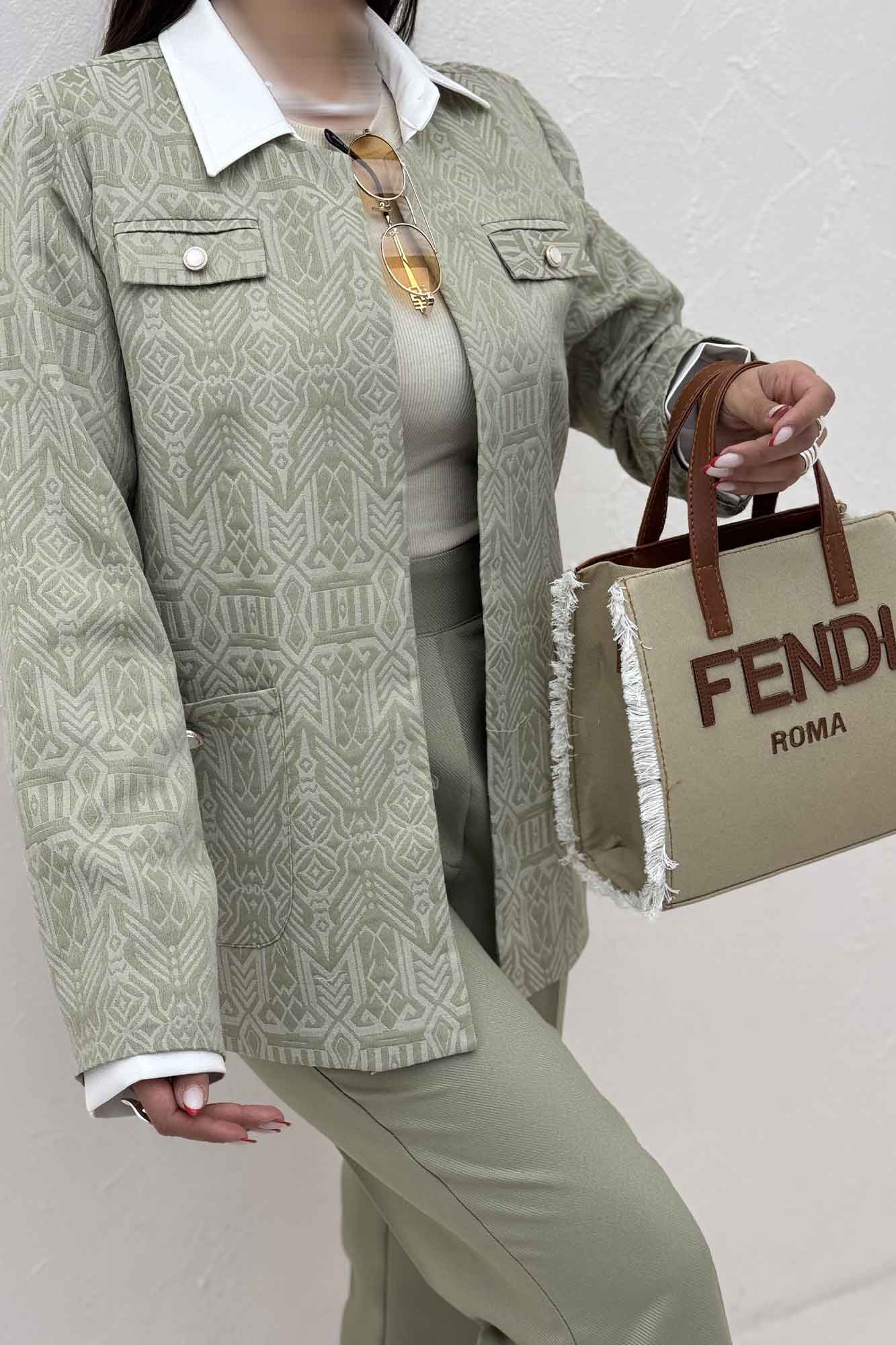 کت ژاکارد دو جیب BELKA