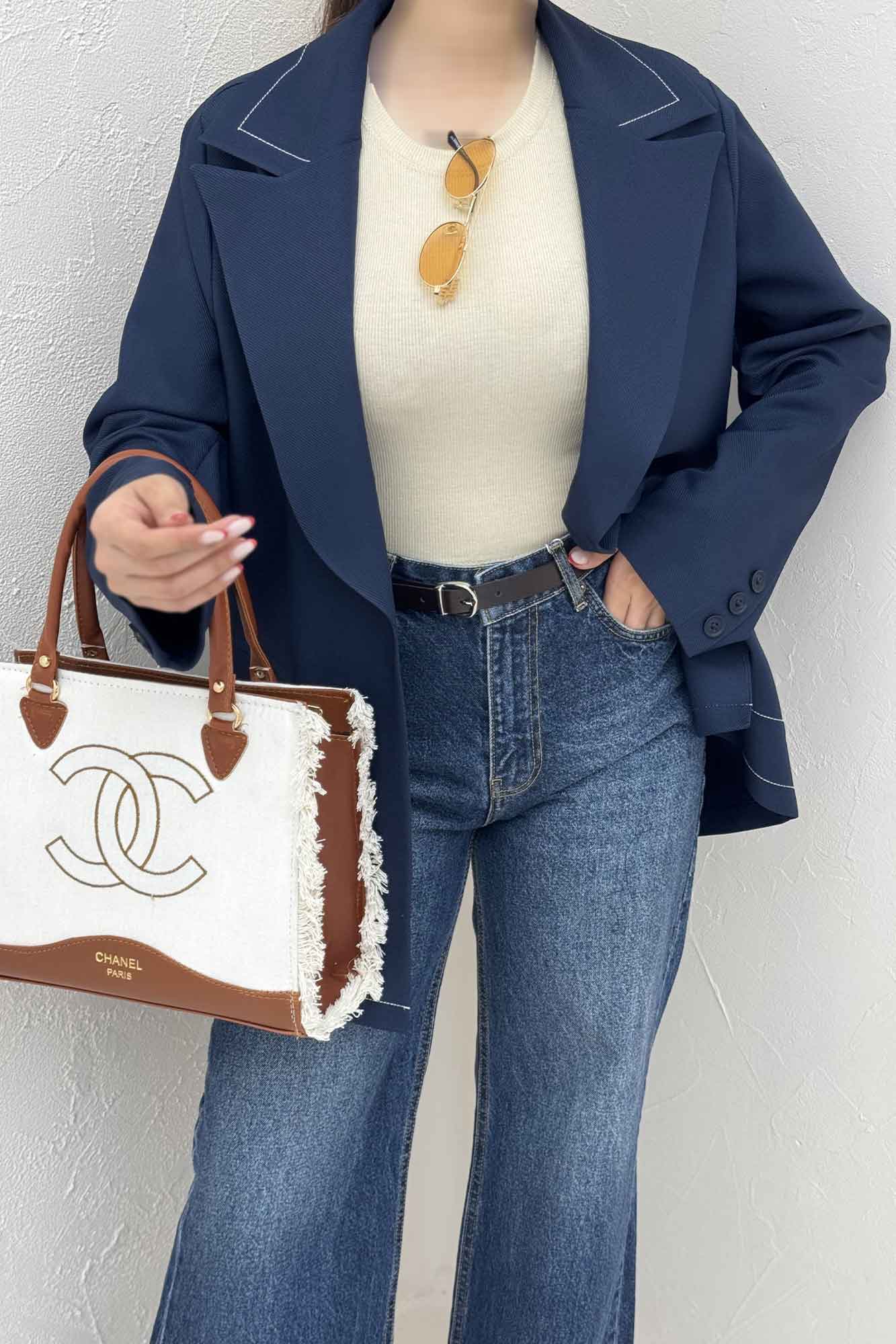 کت مازراتی کجراه دو جیب پاکتی نلیا