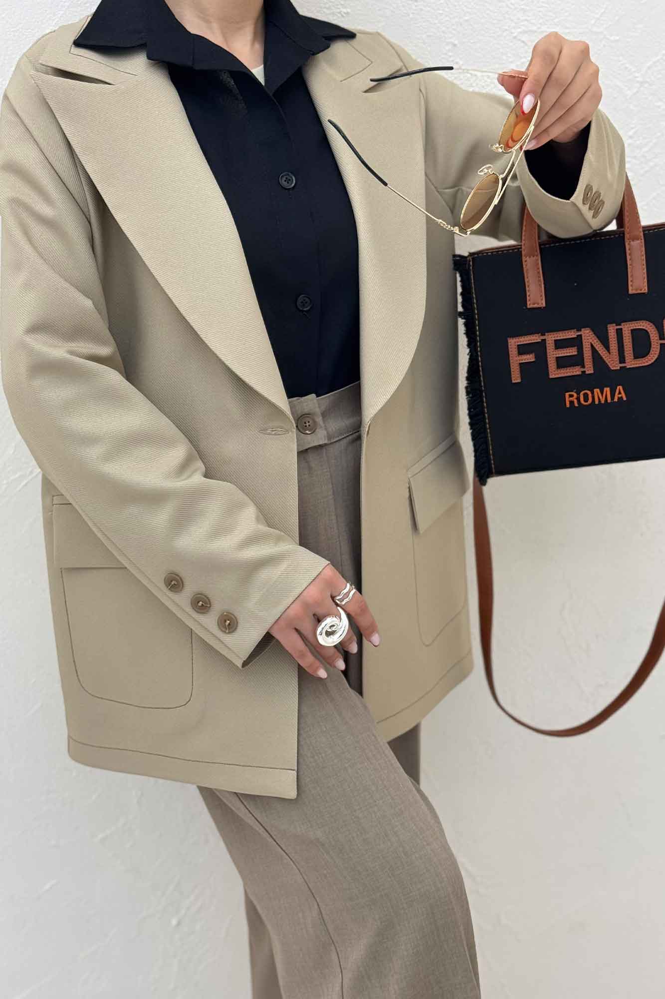 کت مازراتی کجراه دو جیب پاکتی نلیا