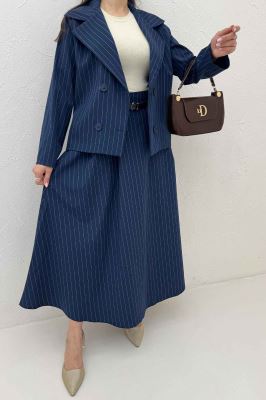 ست کت و دامن لینن دیپلمات لارنس R