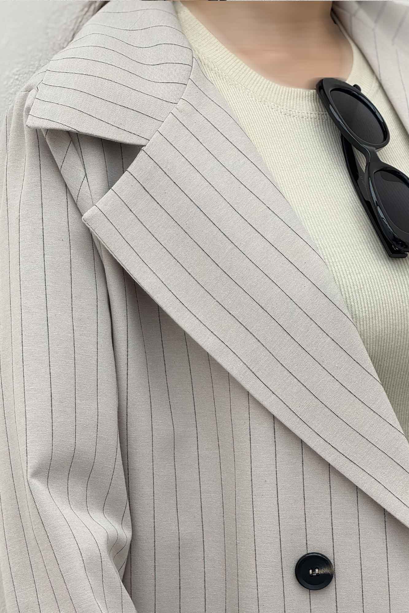 ست کت و دامن لینن دیپلمات لارنس R