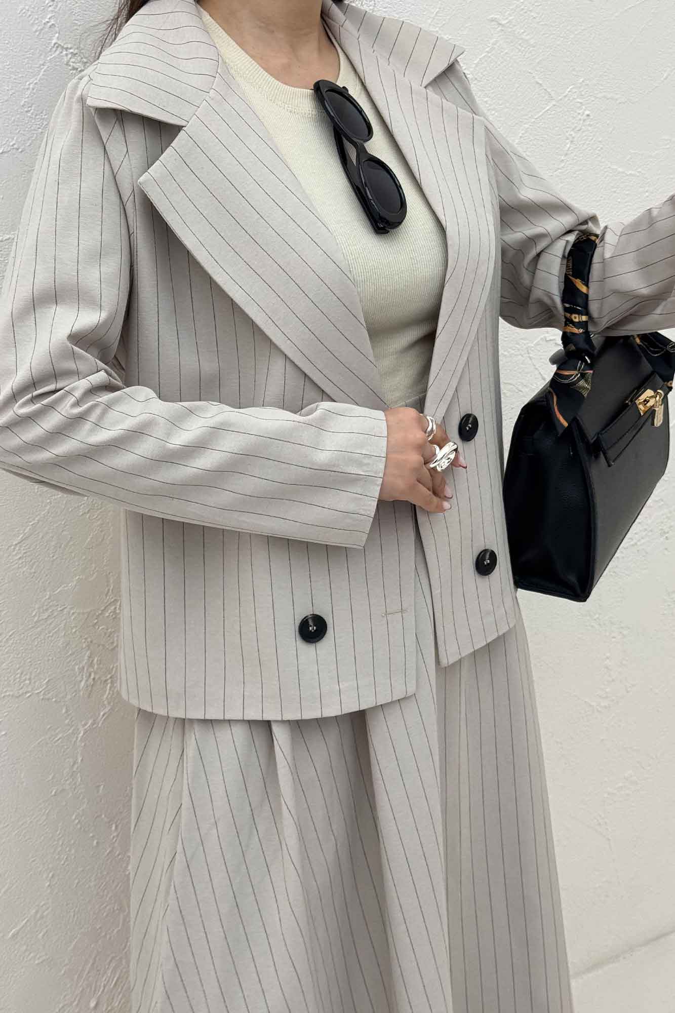 ست کت و دامن لینن دیپلمات لارنس R