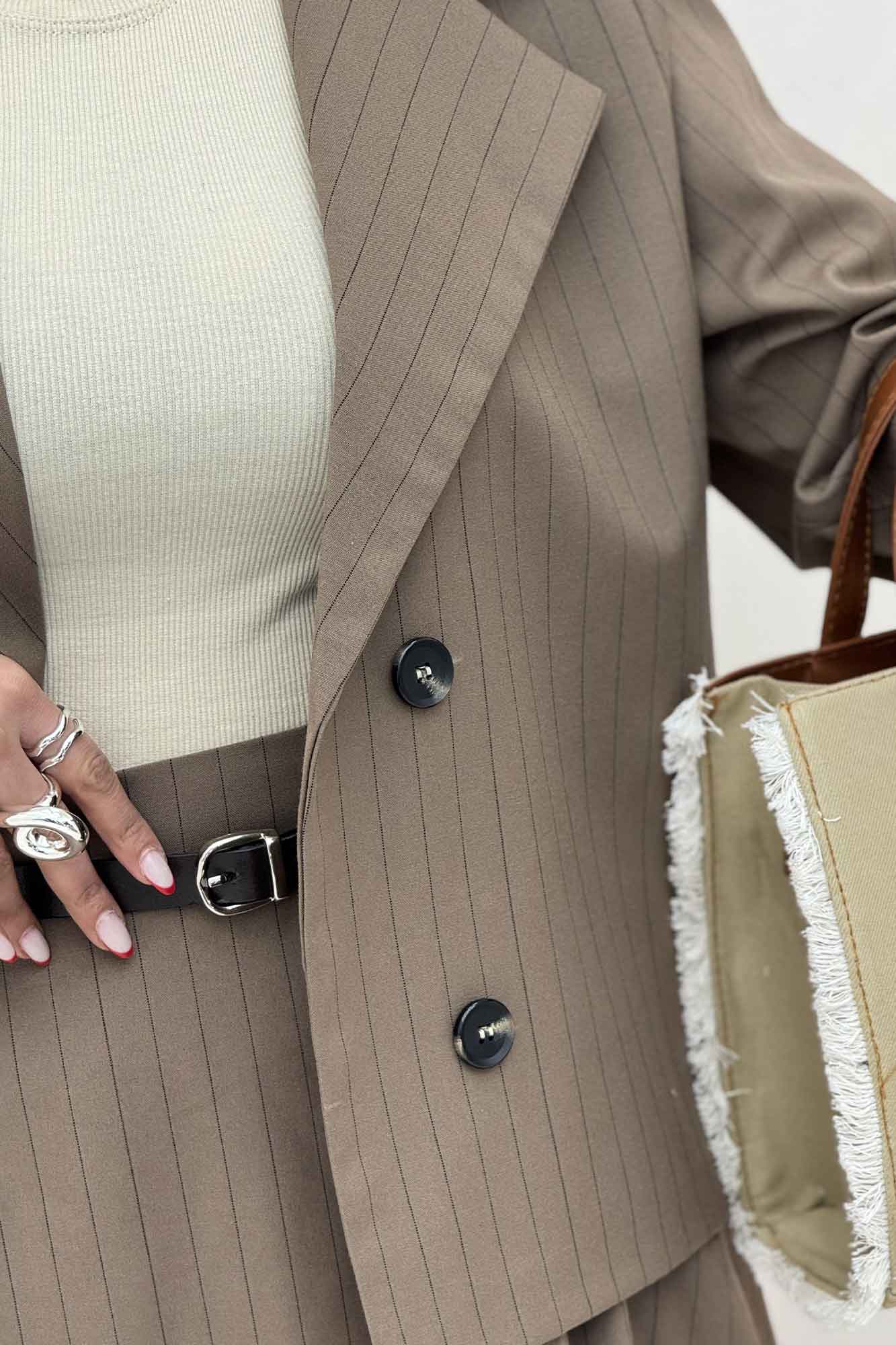 ست کت و دامن لینن دیپلمات لارنس R