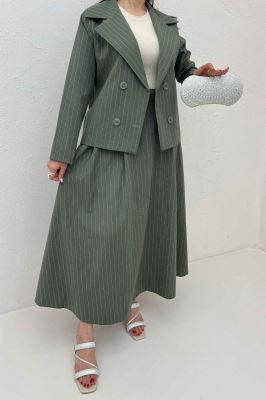 ست کت و دامن لینن دیپلمات لارنس R