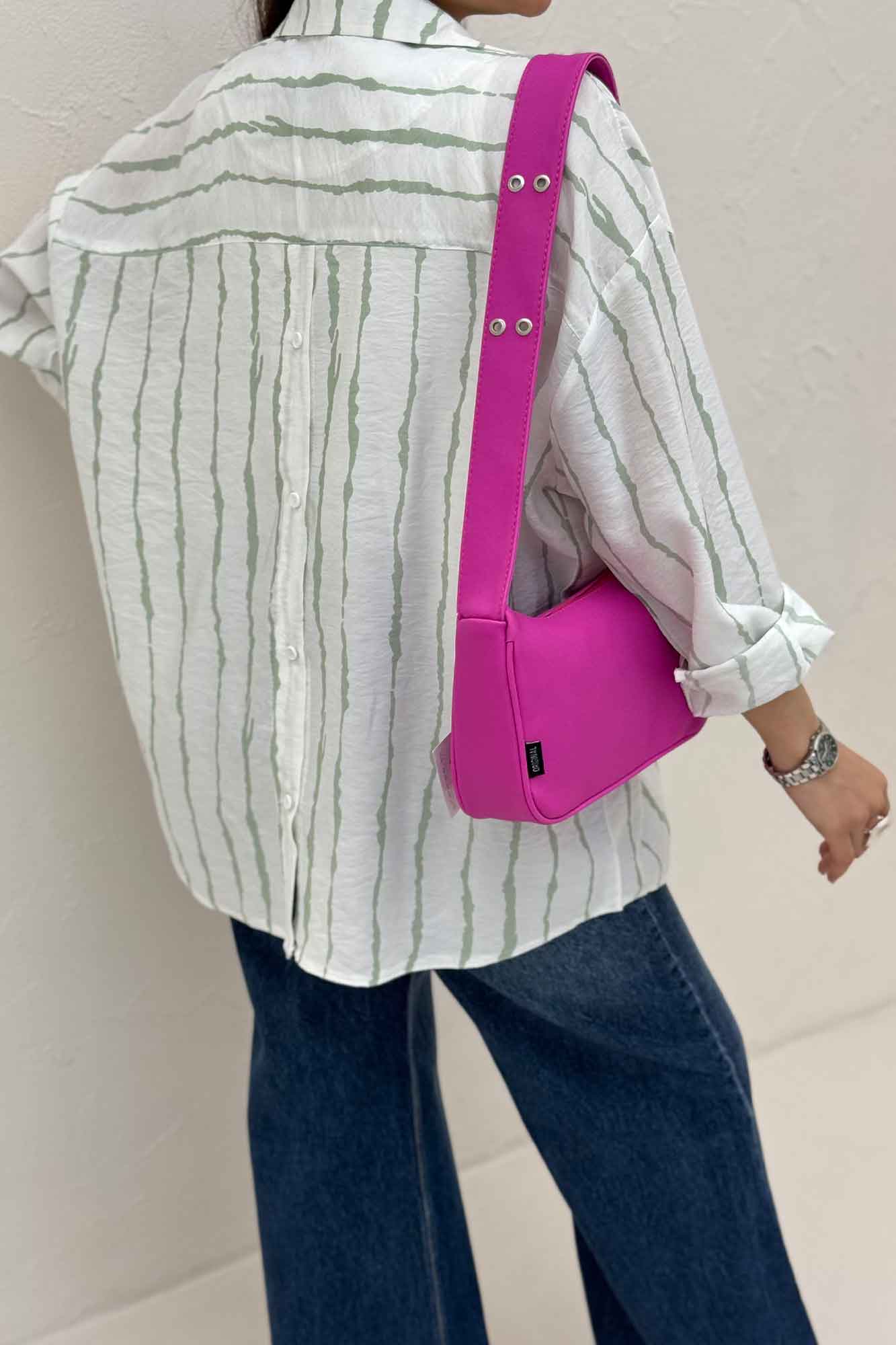 شومیز مانتویی ترک پشت دکمه PERRY