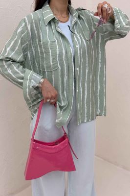 شومیز مانتویی ترک پشت دکمه PERRY