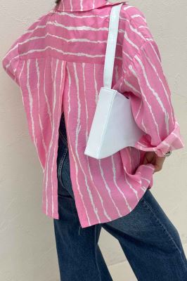 شومیز مانتویی ترک پشت دکمه PERRY