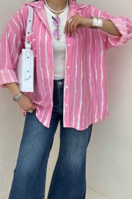 شومیز مانتویی ترک پشت دکمه PERRY