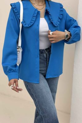 شومیز مانتویی مازراتی یقه ب ب دورچین