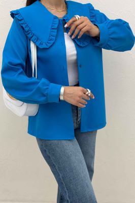 شومیز مانتویی مازراتی یقه ب ب دورچین