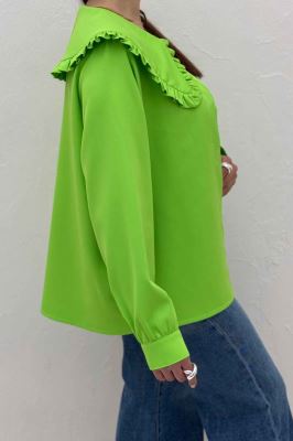 شومیز مانتویی مازراتی یقه ب ب دورچین