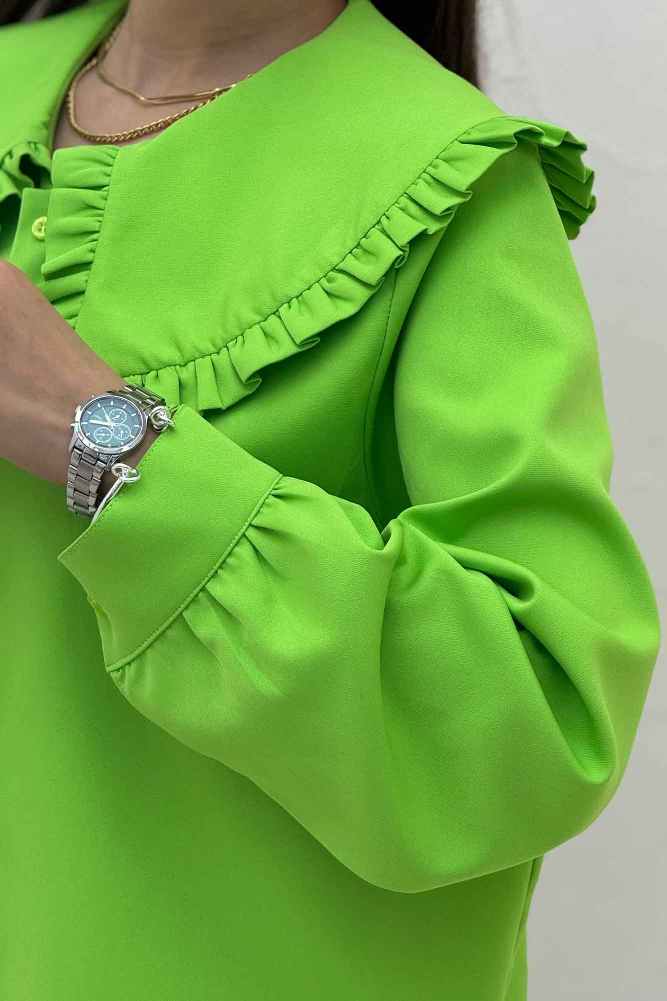 شومیز مانتویی مازراتی یقه ب ب دورچین