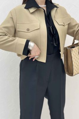 کراپ کت مازراتی کجراه دو جیب پاکتی