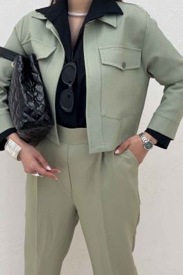 کراپ کت مازراتی کجراه دو جیب پاکتی