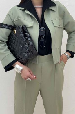 کراپ کت مازراتی کجراه دو جیب پاکتی