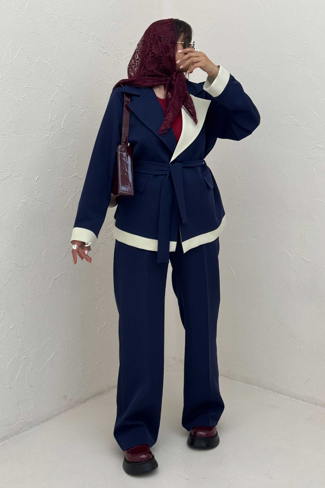 ست کت و شلوار مازراتی دورنگ پرنسس