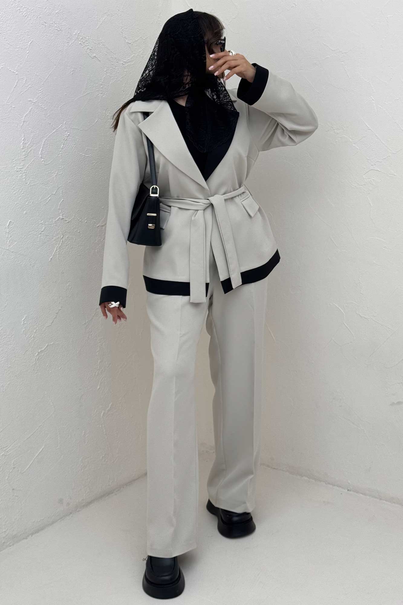 ست کت و شلوار مازراتی دورنگ پرنسس