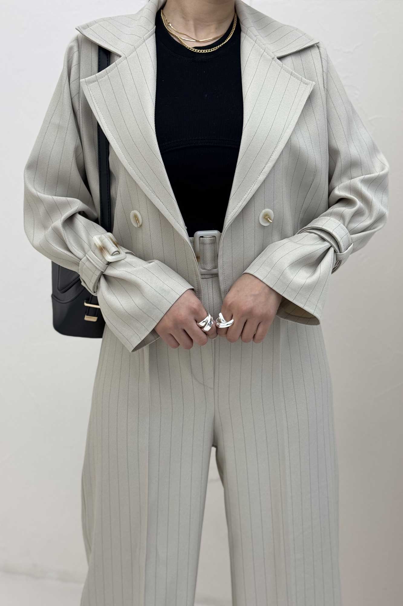 ست 2PS کمربنددار کجراه دیپلمات