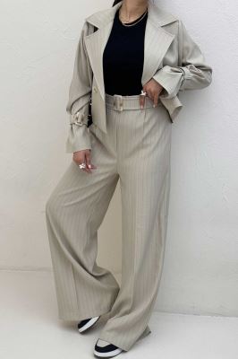 ست 2PS کمربنددار کجراه دیپلمات