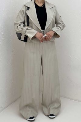 ست 2PS کمربنددار کجراه دیپلمات