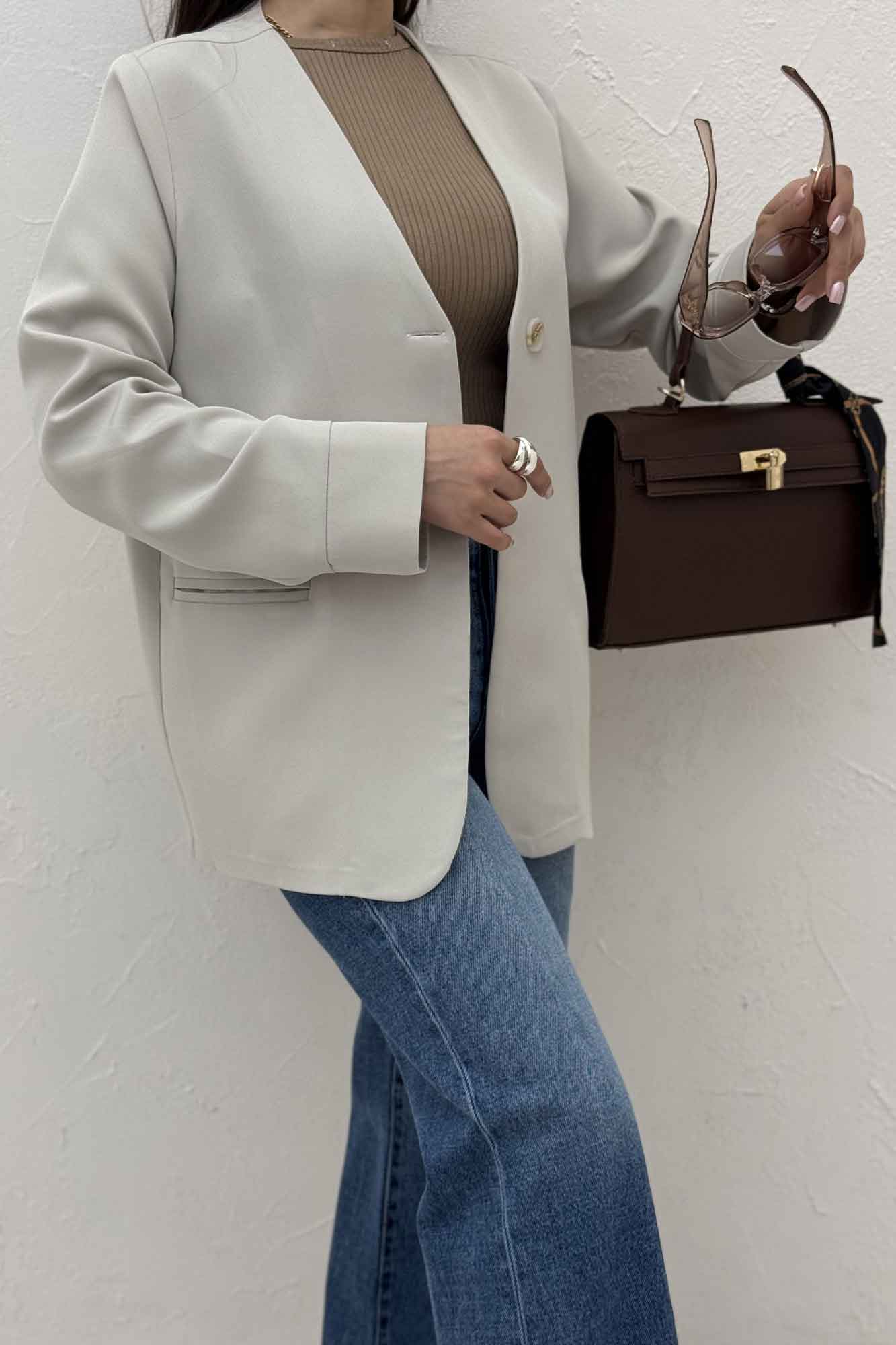 کت مازراتی تک دکمه جیب فیلتو