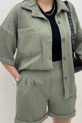 ست شومیز و شورتک مراکشی طرح دار