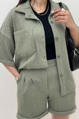 ست شومیز و شورتک مراکشی طرح دار