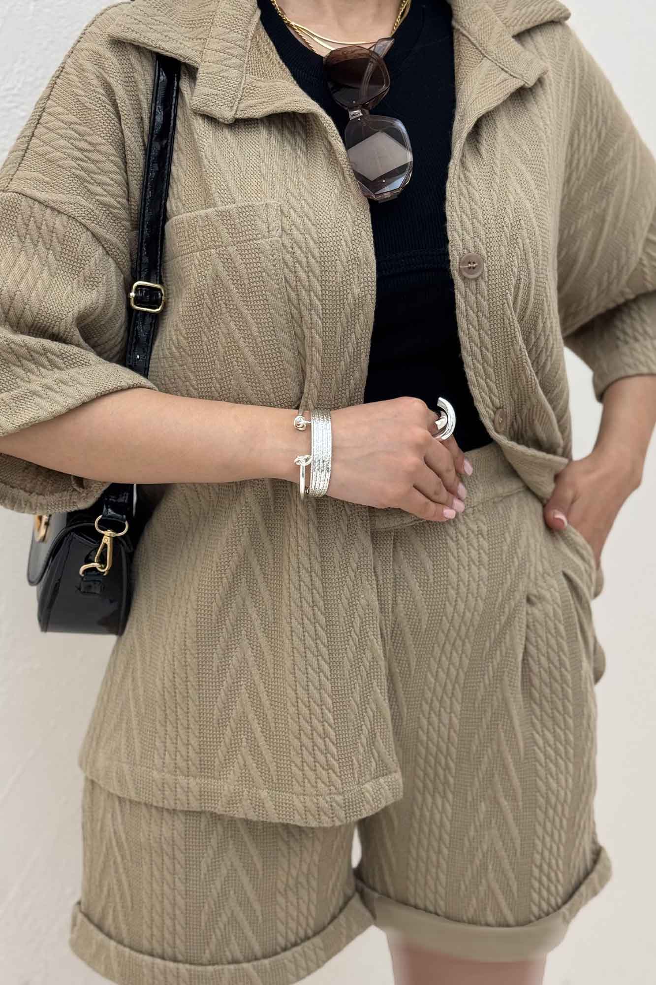 ست شومیز و شورتک مراکشی طرح دار