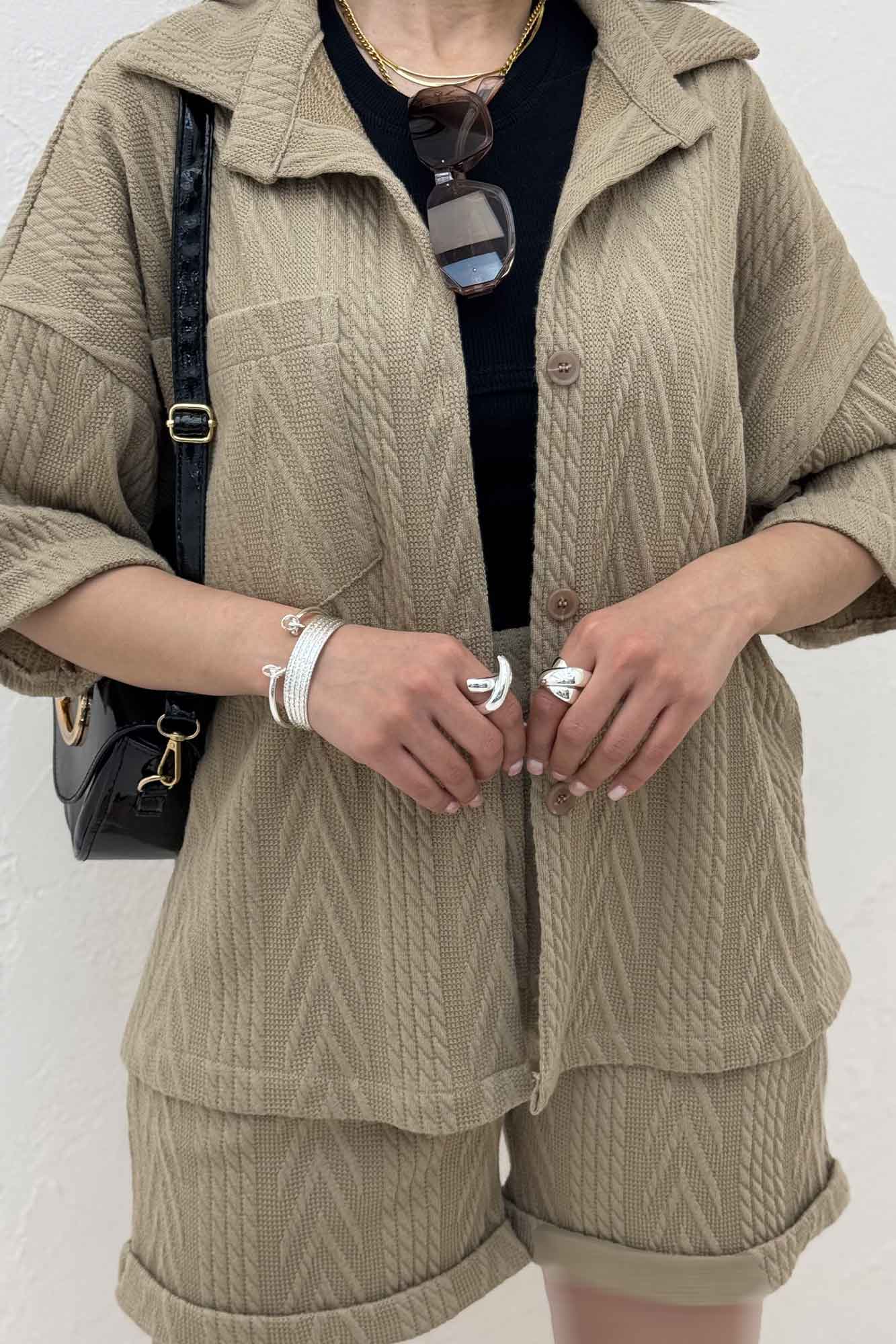 ست شومیز و شورتک مراکشی طرح دار