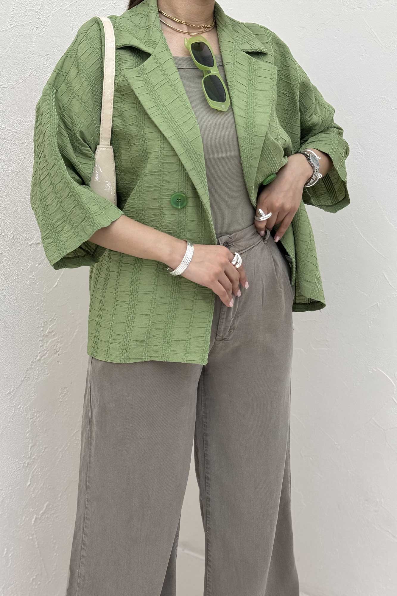 کت آستین سه رب کوک دوزی