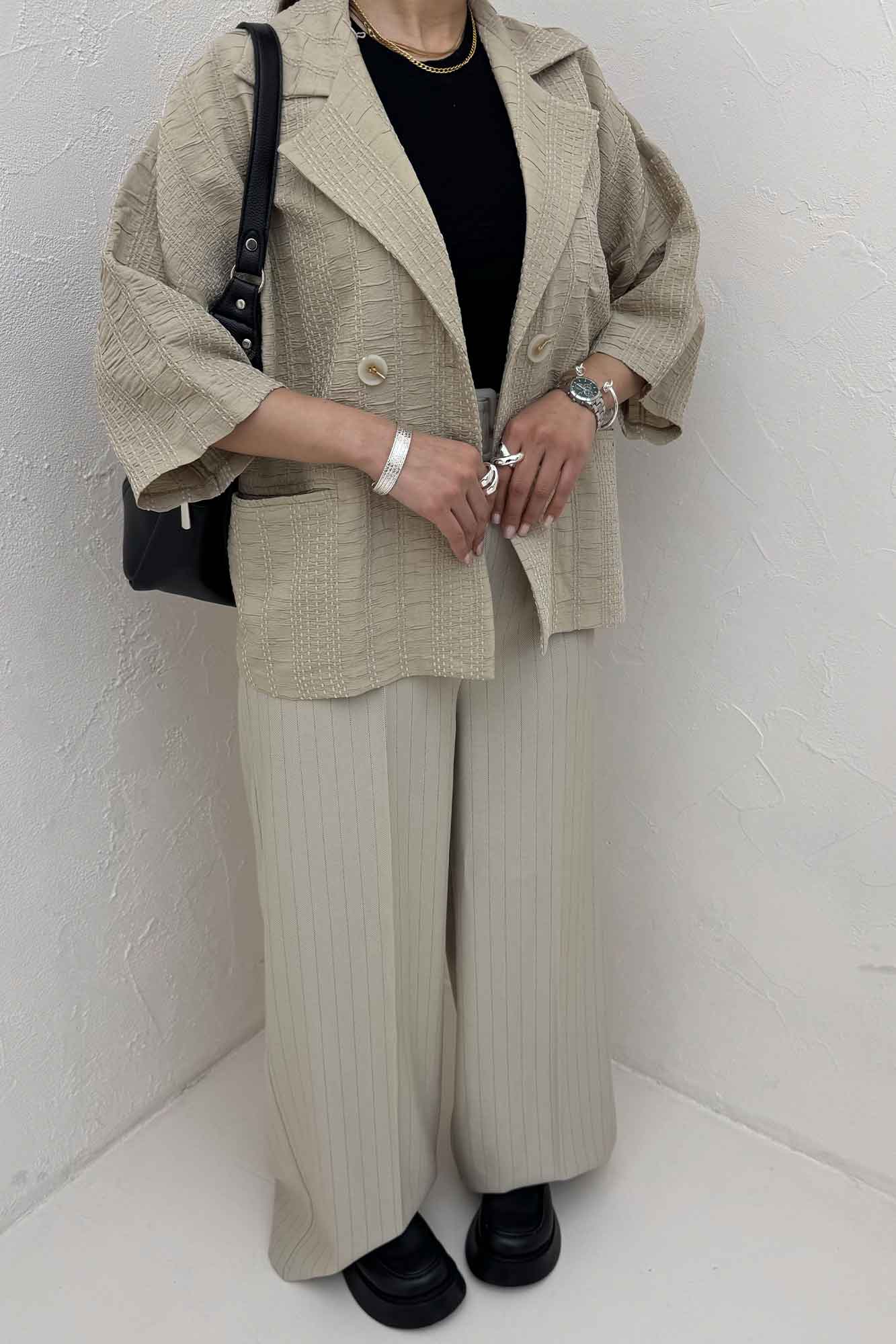 کت آستین سه رب کوک دوزی