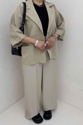 کت آستین سه رب کوک دوزی