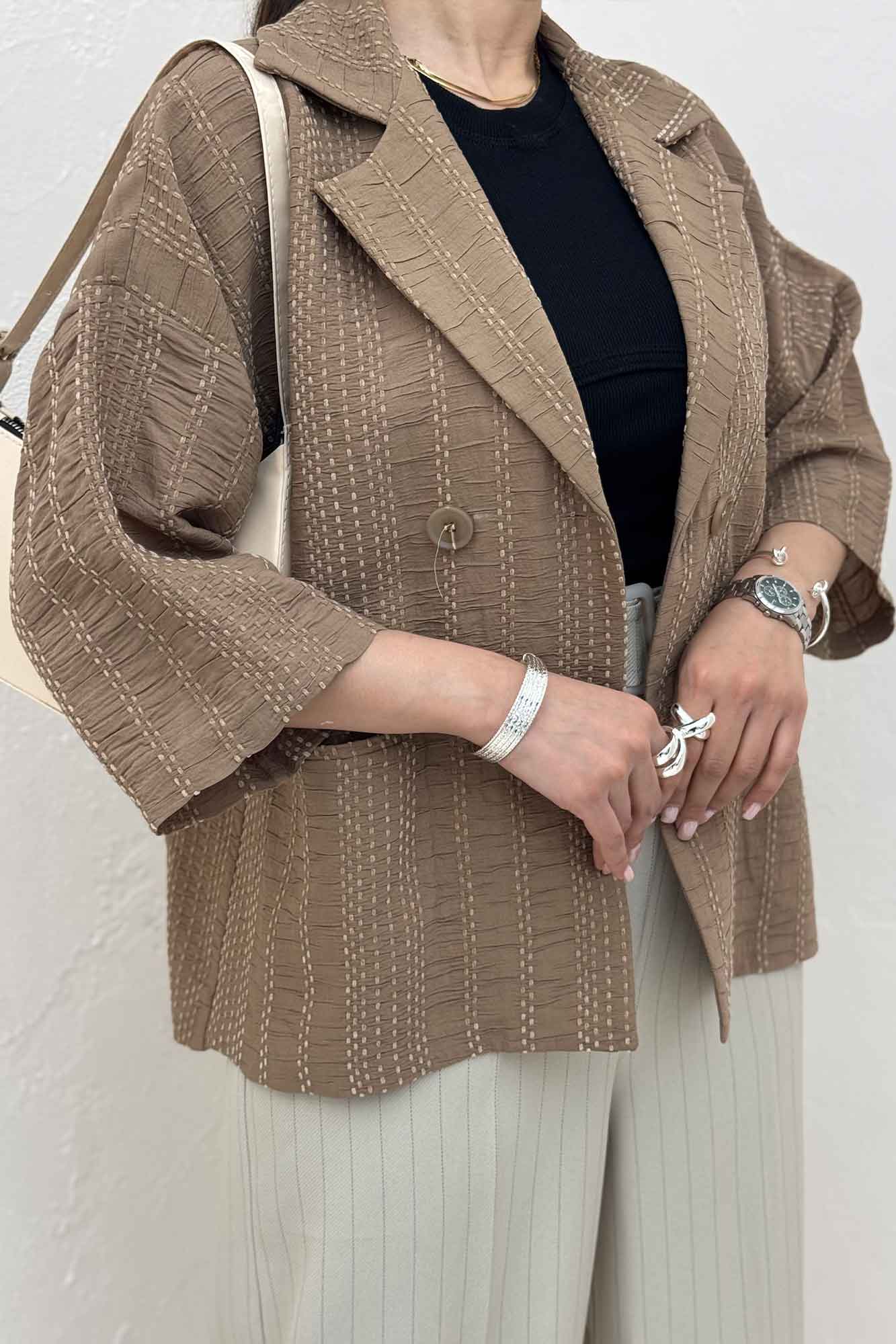 کت آستین سه رب کوک دوزی