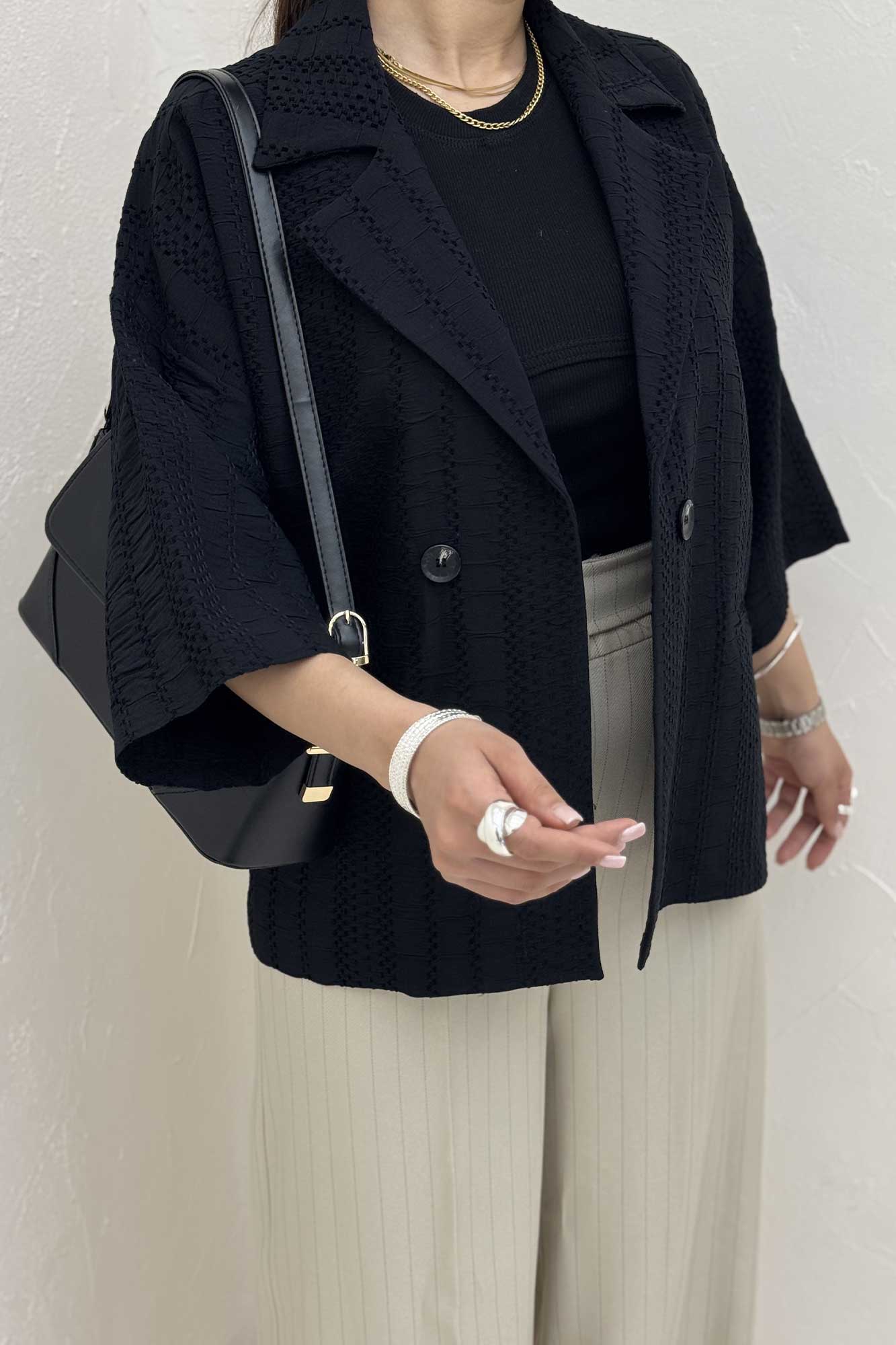 کت آستین سه رب کوک دوزی