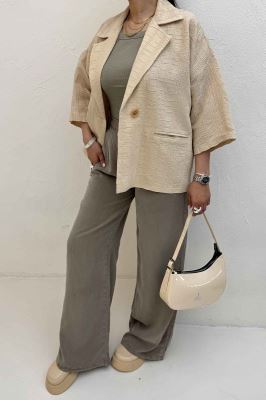 کت آستین سه رب کوک دوزی