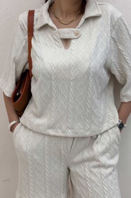 ست بلوز و شلوارک مراکشی طرح دار رزانا