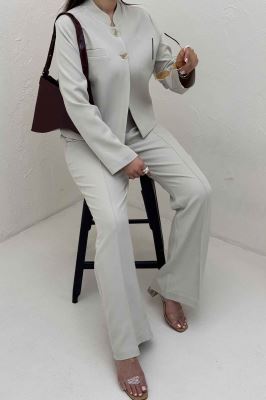 ست 2ps مازراتی یقه سه سانت دو دکمه لایرا