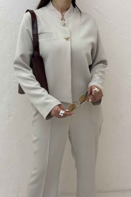 ست 2ps مازراتی یقه سه سانت دو دکمه لایرا