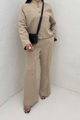 ست 2ps مازراتی یقه سه سانت دو دکمه لایرا