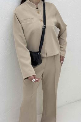 ست 2ps مازراتی یقه سه سانت دو دکمه لایرا