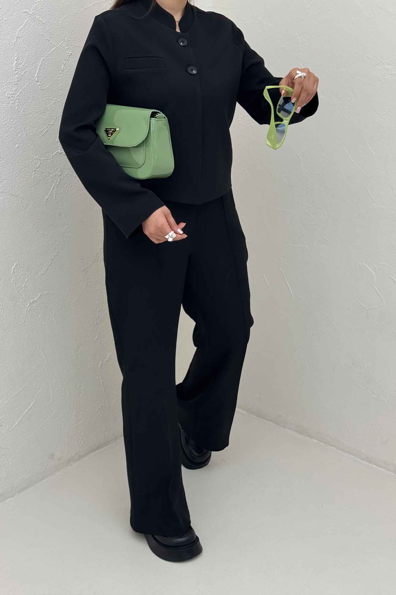 ست 2ps مازراتی یقه سه سانت دو دکمه لایرا