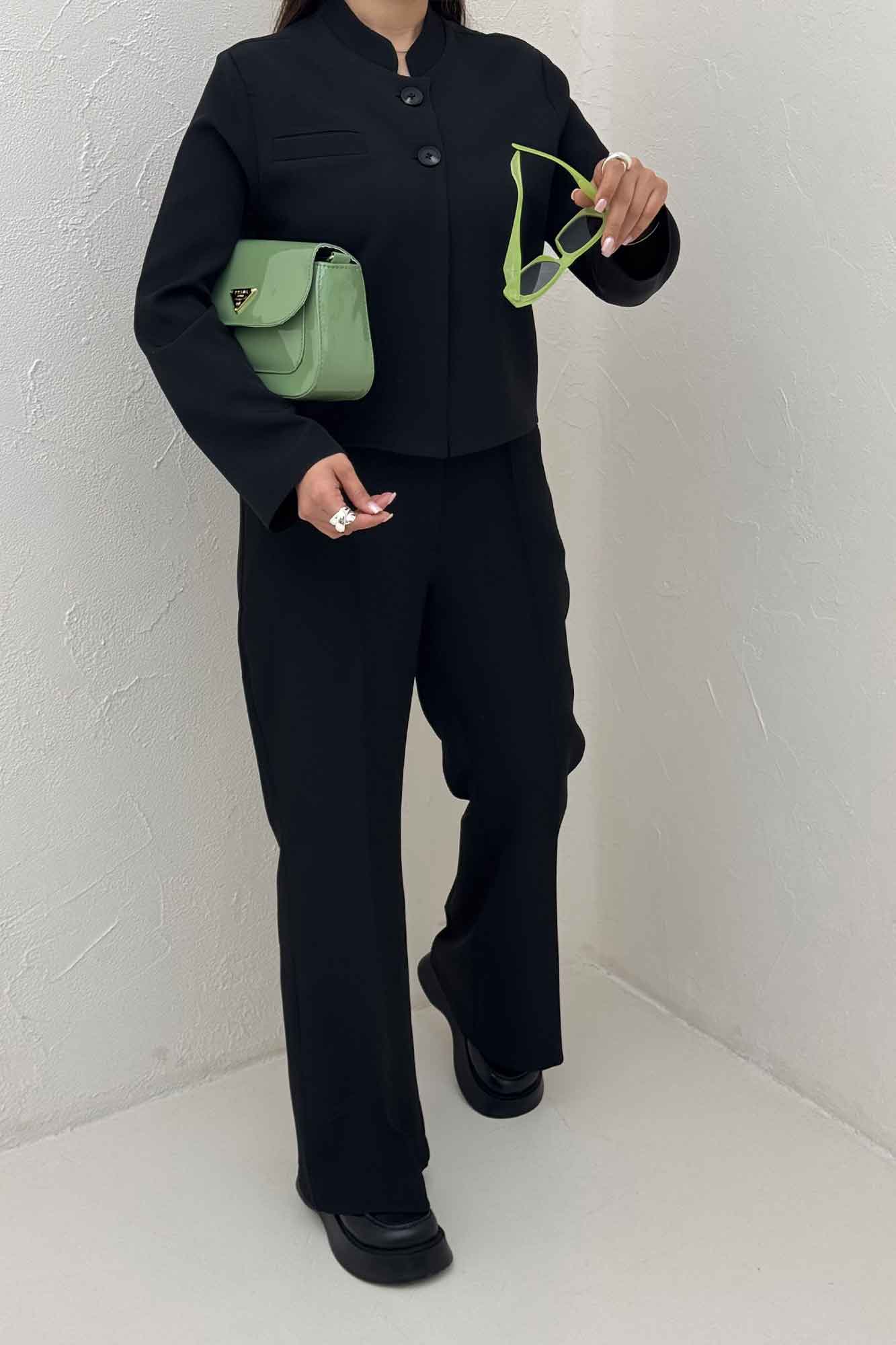 ست 2ps مازراتی یقه سه سانت دو دکمه لایرا